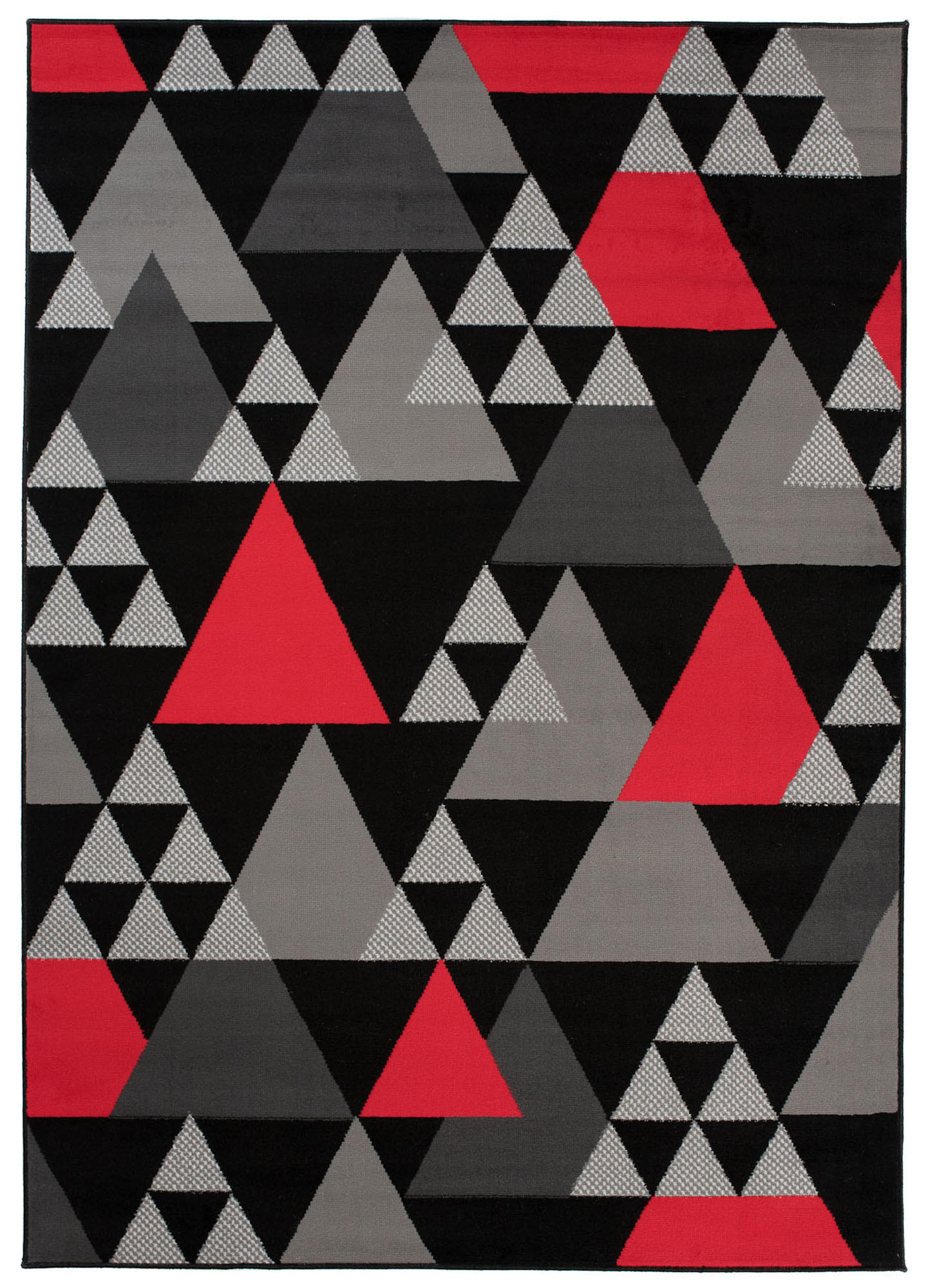 TEPPICH MAYA Rot Dreiecke Meliert 300/400 cm - Rot, Textil (300/400cm) - Tapiso