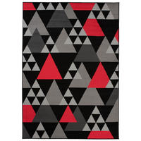 TEPPICH MAYA Rot Dreiecke Meliert 300/400 cm - Rot, Textil (300/400cm) - Tapiso