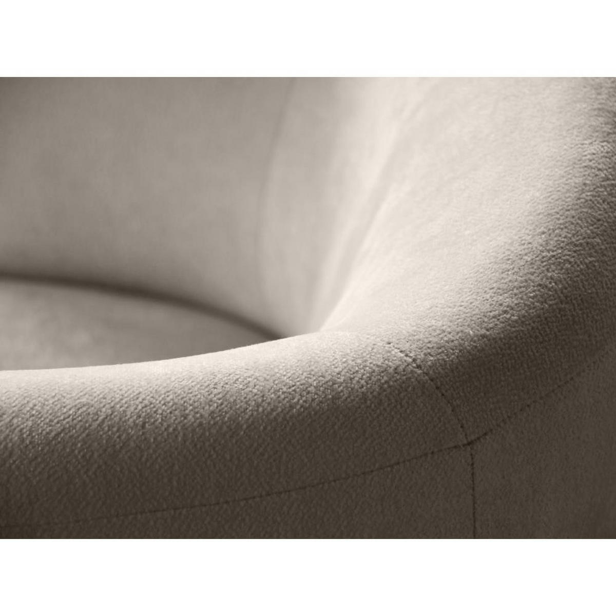 SESSEL Nori cappuccino velour - Schwarz/Cappuccino, Kunststoff/Textil (75/68/72cm) - Beautysofa