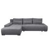 ECKSOFA Bloom mit Bettkasten und Schlaffunktion L-Form - Grau, Textil (267/185cm)