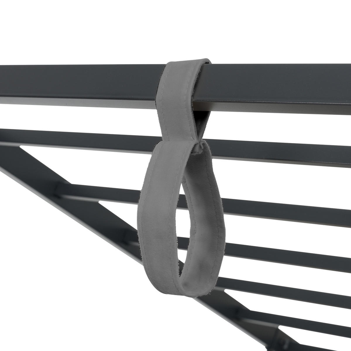POLSTERBETT 90/200 cm Grau aus Samt mit Stauraum - Grau, Textil (90/200cm) - OKMYHOME