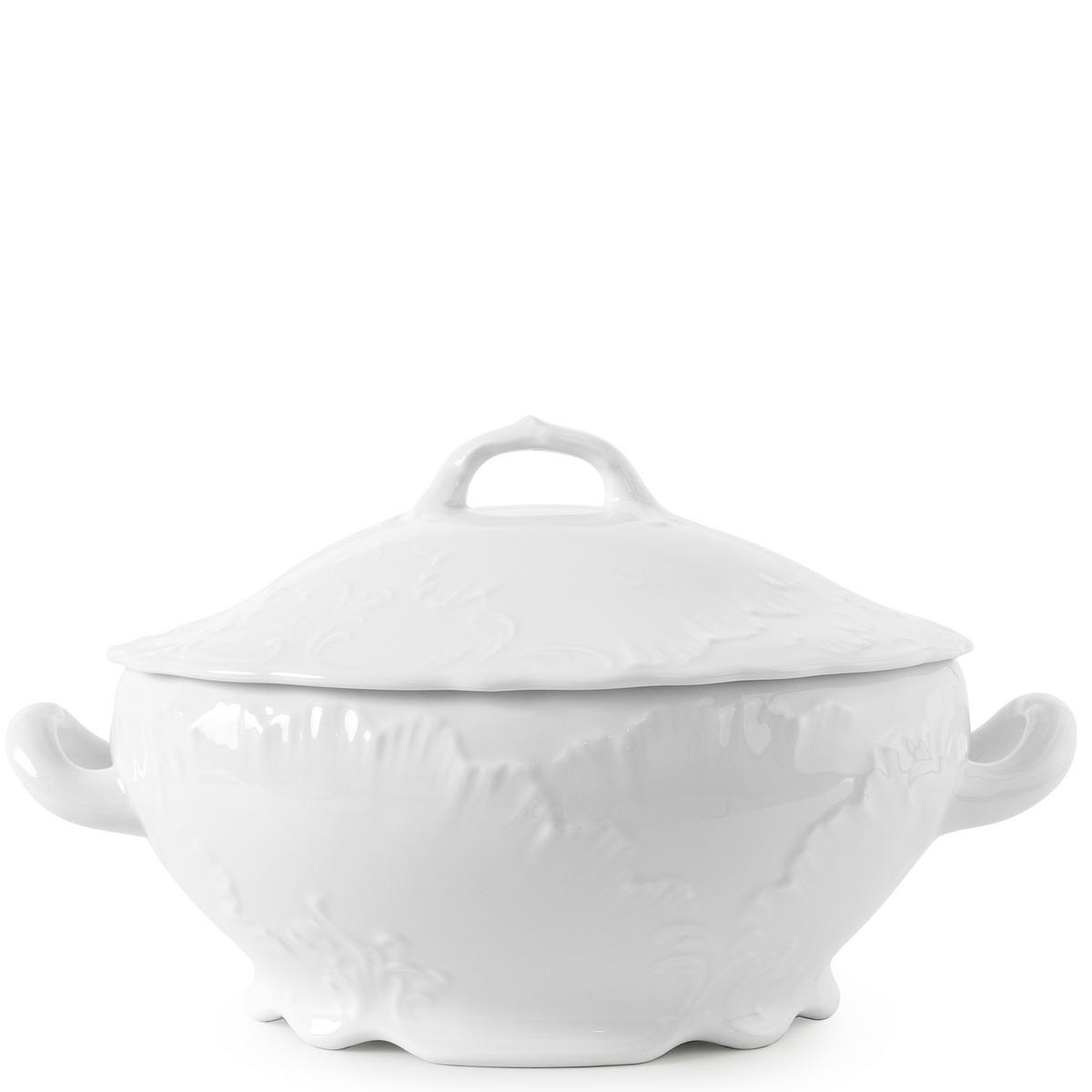 TAFELSERVICE Cmielow Rococo 25-tlg - Weiß, Keramik (25/2/25cm) - KONSIMO®