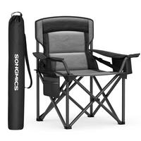 CAMPINGSTUHL Klappstuhl mit Getränkehalter 205 kg - Schwarz, Metall (58/99.5/63cm) - Coonoor