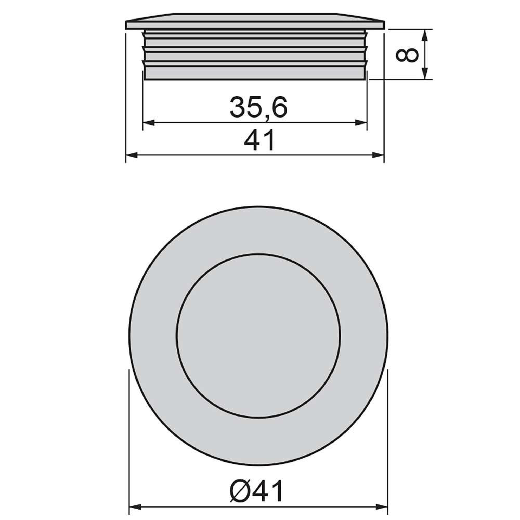 MÖBELKNOPF Oregon, Durchmesser 41mm, Zamak, Nickel satiniert 25er-set - Silberfarben, Kunststoff (4.1/1/4.1cm) - EMUCA