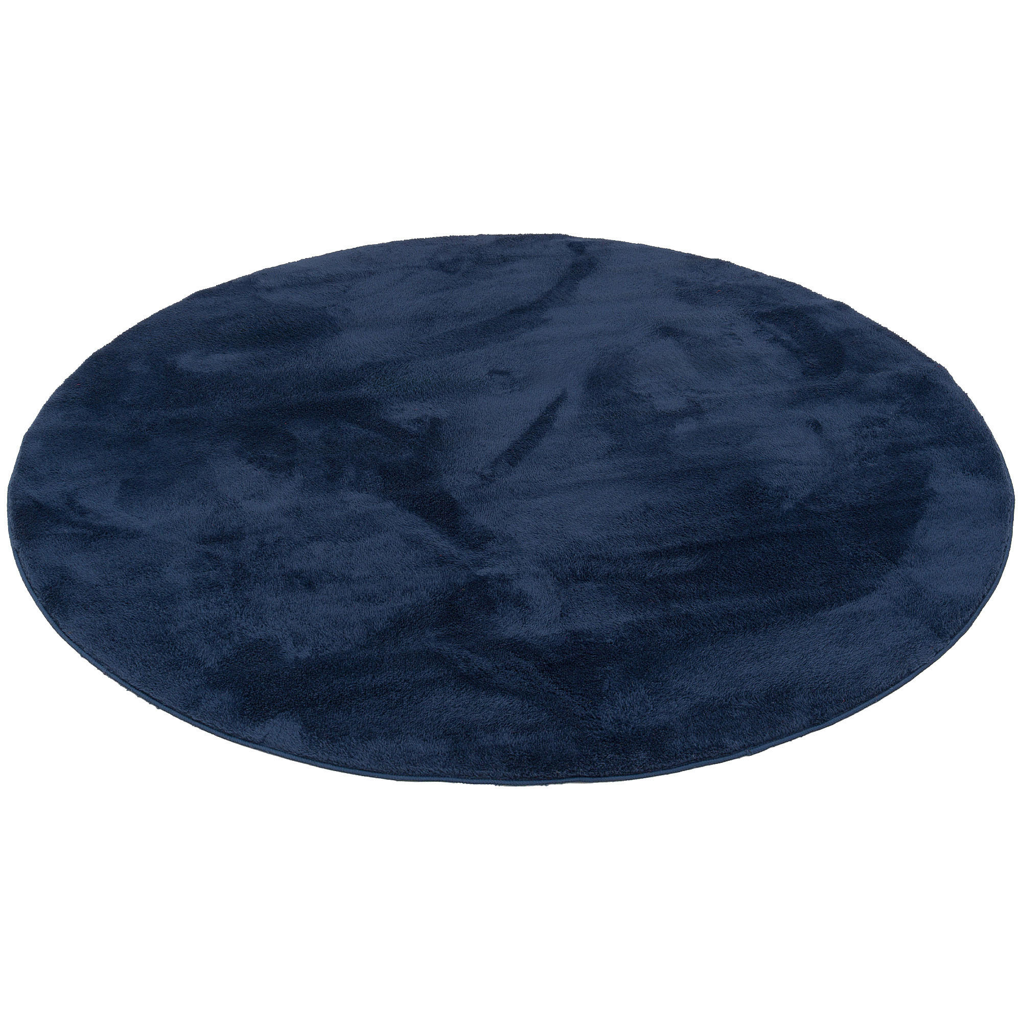 Thumbnail - Pergamon Fellteppich, Dunkelblau, Textil, 160x160 cm, Teppiche & Böden, Teppiche, Fellteppiche