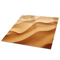 TISCHPLATTE 50x50 cm – Sandwellen - Weiß, Glas (0.4/50/50cm) - Wallfluent