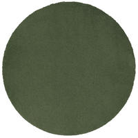 LUXUS HOCHFLOR SHAGGY TEPPICH VELVET RUND - Grün, Textil (100/100cm) - Snapstyle