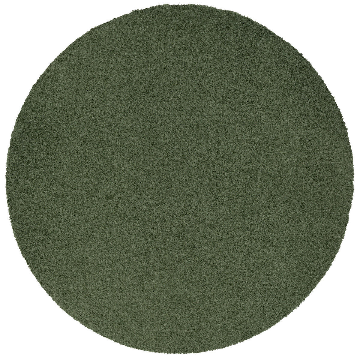 LUXUS HOCHFLOR SHAGGY TEPPICH VELVET RUND - Grün, Textil (100/100cm) - Snapstyle
