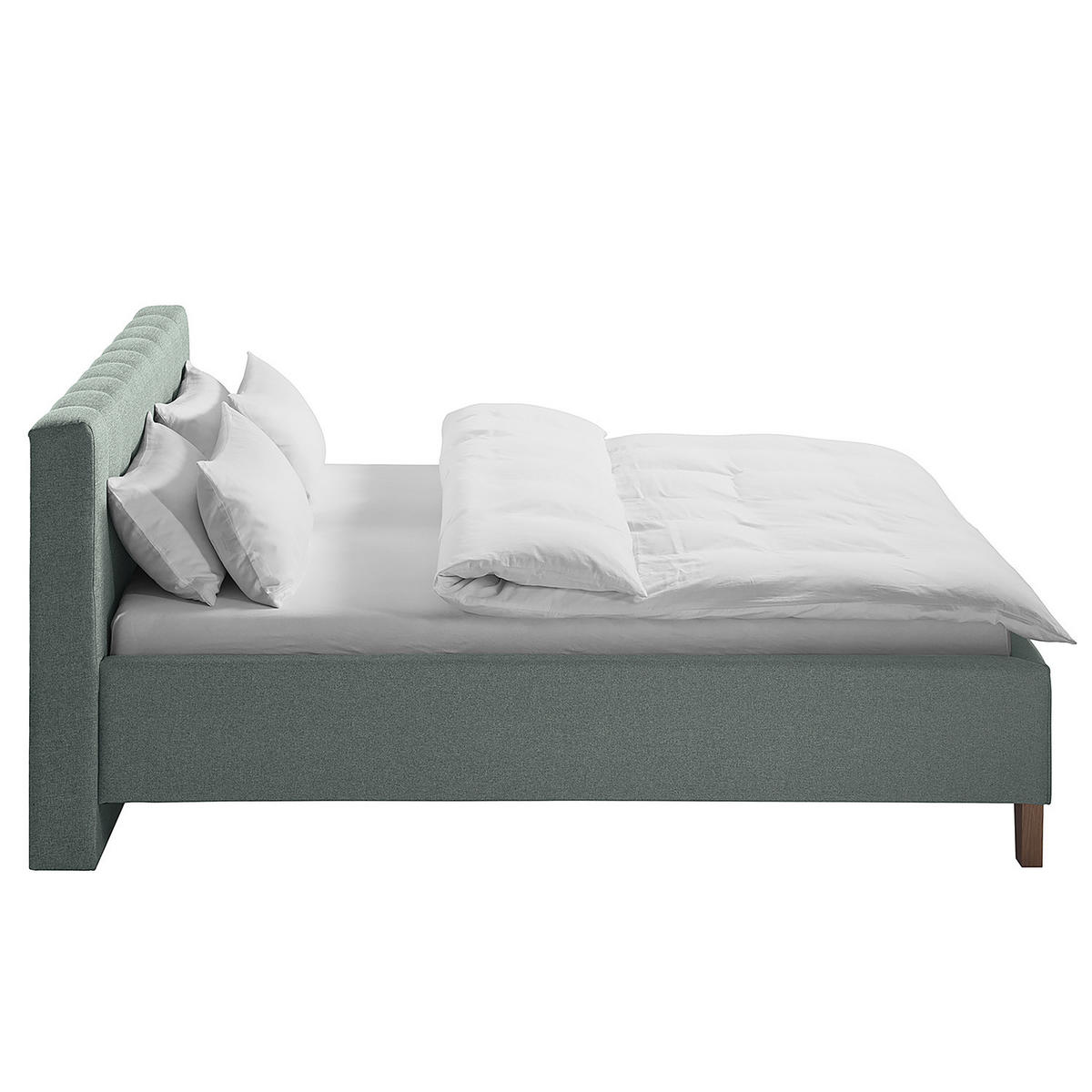 POLSTERBETT - Webstoff - Mintgrün, Holz/Textil (180/200cm) - home24
