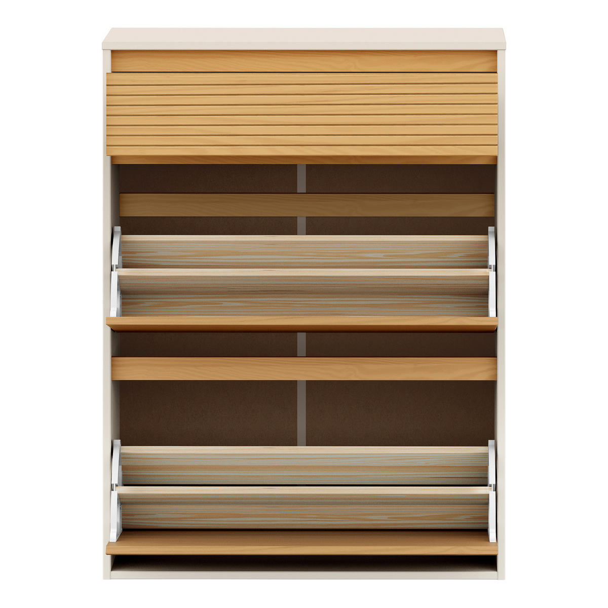 MASSIVE SCHUHKOMMODE - Pinie / Kaschmir - Kaschmir/Pinienfarben, Holz (80/106/35cm) - home24