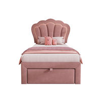 POLSTERBETT mit LED und Schubladen Altrosa 90x190 cm Textil - Rosa, Textil (90/190cm) - SONNENH