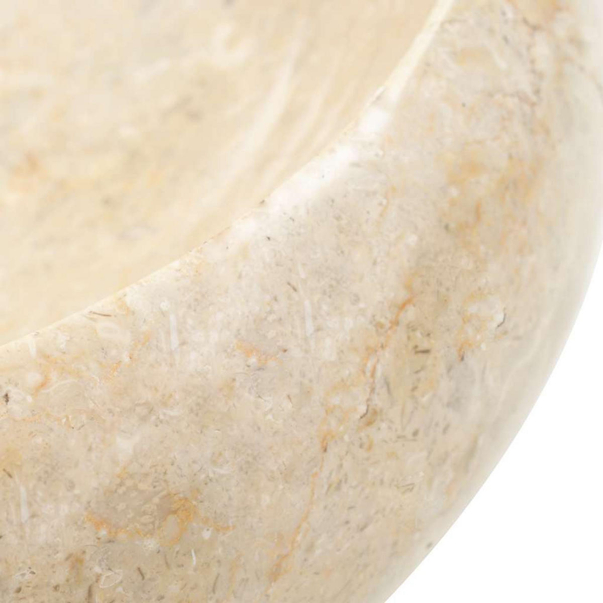 WASCHBECKEN 40/12 Cm Marmor Creme - Creme, Stein (40/12/40cm) - vidaXL
