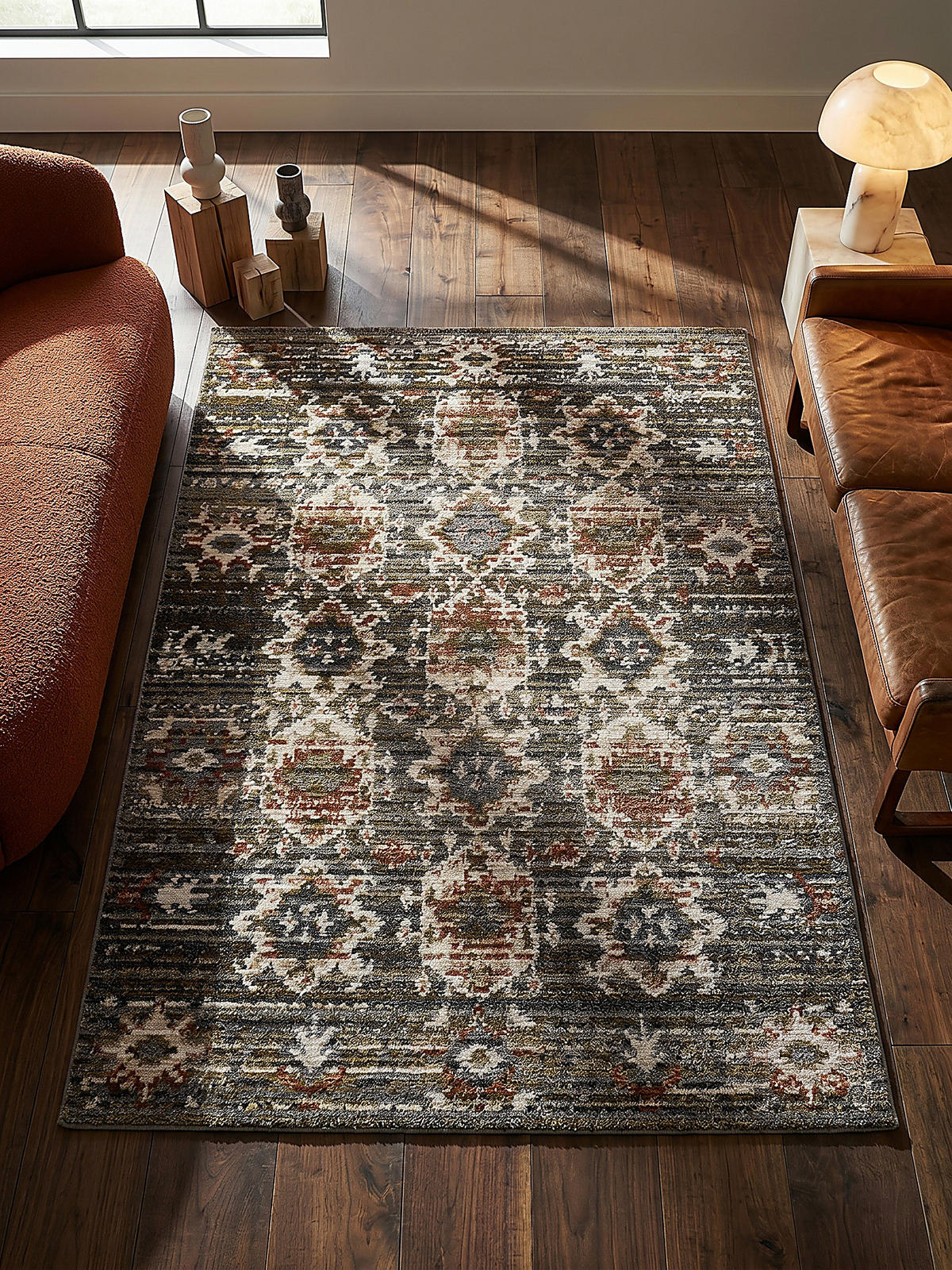 KURZFLORTEPPICH PERRAN, im Vintage-Stil, Grün, 200 x 300 cm - Grün, Textil (200/300cm) - KADIMA DESIGN