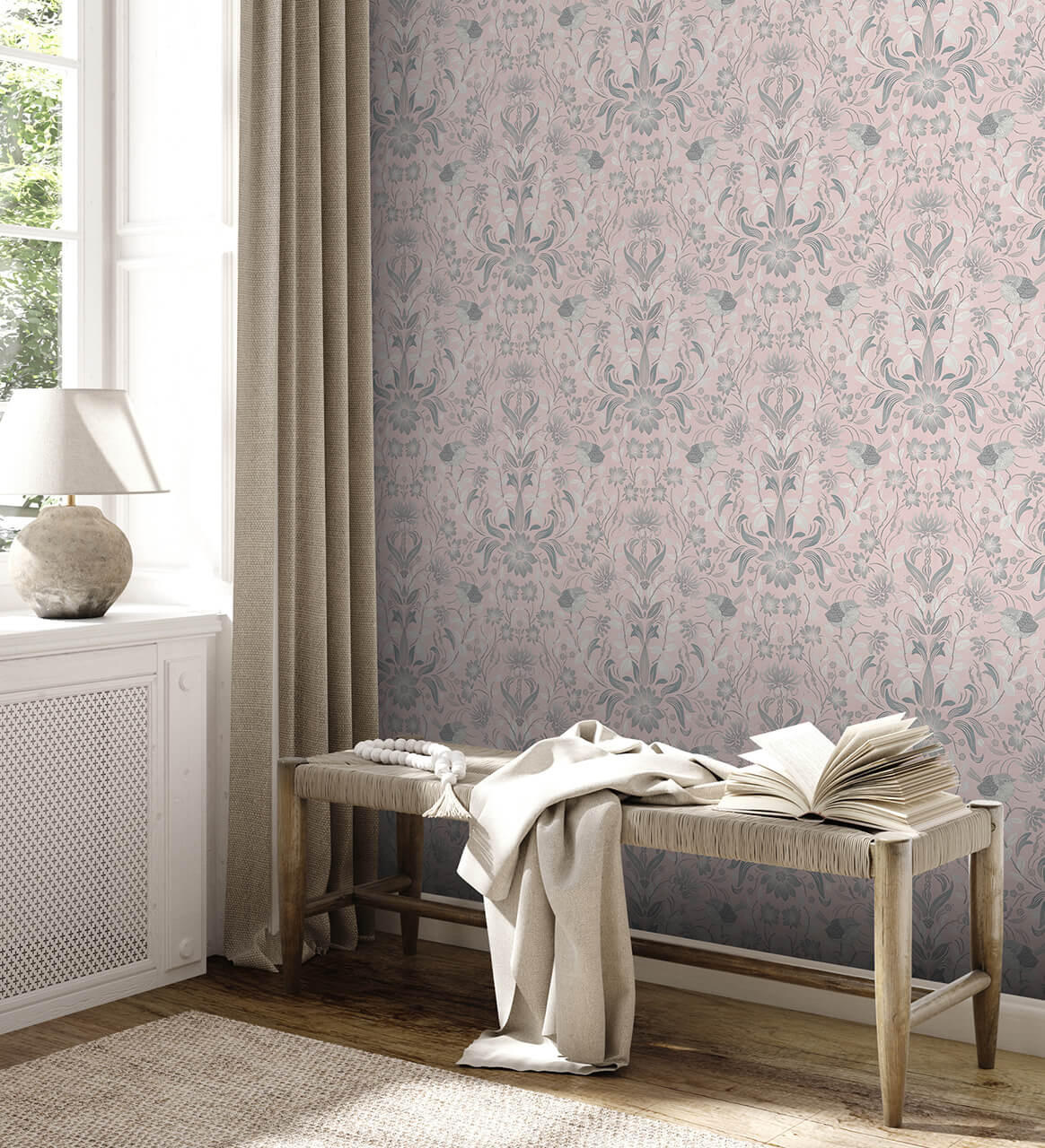 VLIESTAPETE Rosa 53/1005 cm - Pink, Kunststoff/Textil (53/1cm) - KUNSTLOFT