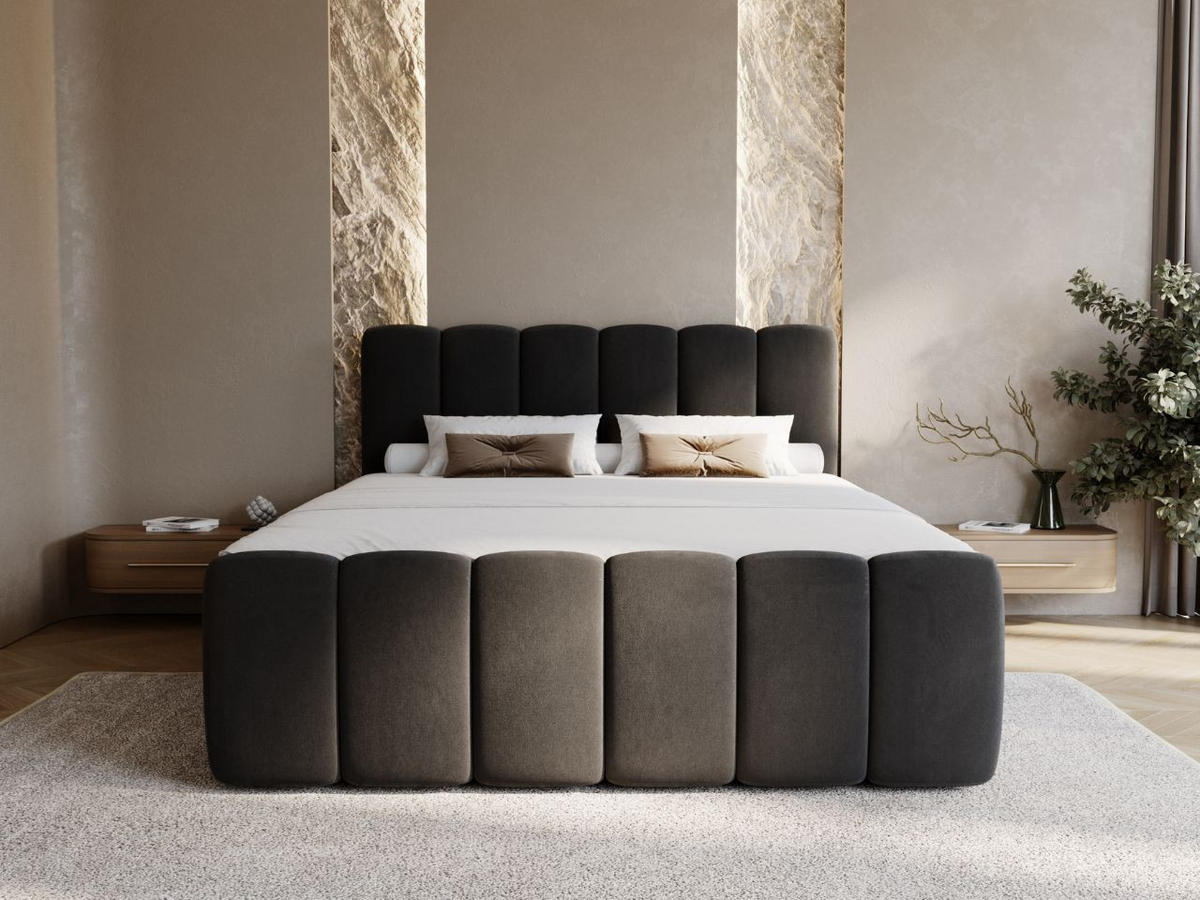 BOXBETT Cloud 160x200 Schwarz - Schwarz, Holz/Textil (160/200cm) - Graingold