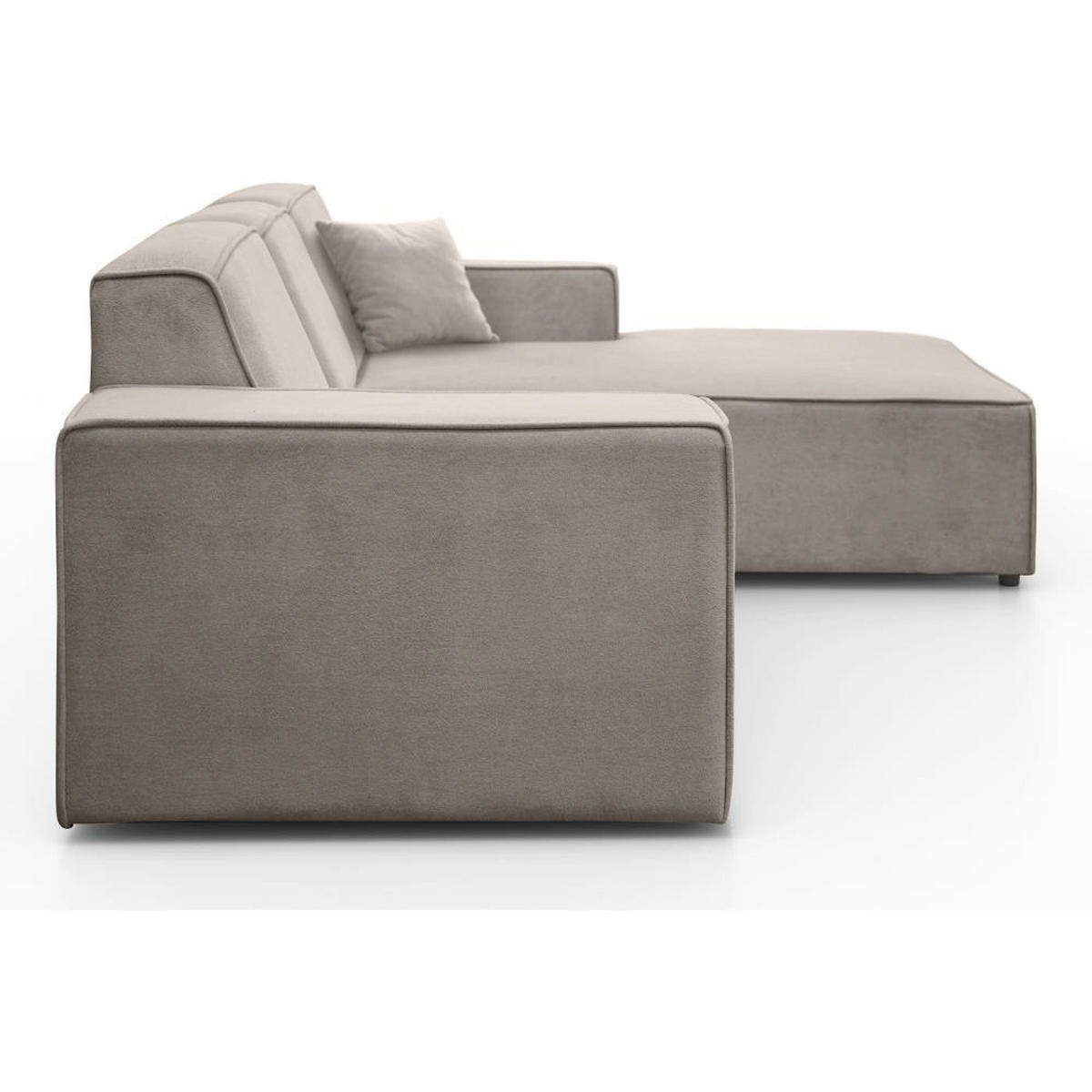 ECKSOFA ohne Schlaffunktion Pedro L cappuccino rechts - Schwarz/Cappuccino, Kunststoff/Textil (267/170cm) - Beautysofa