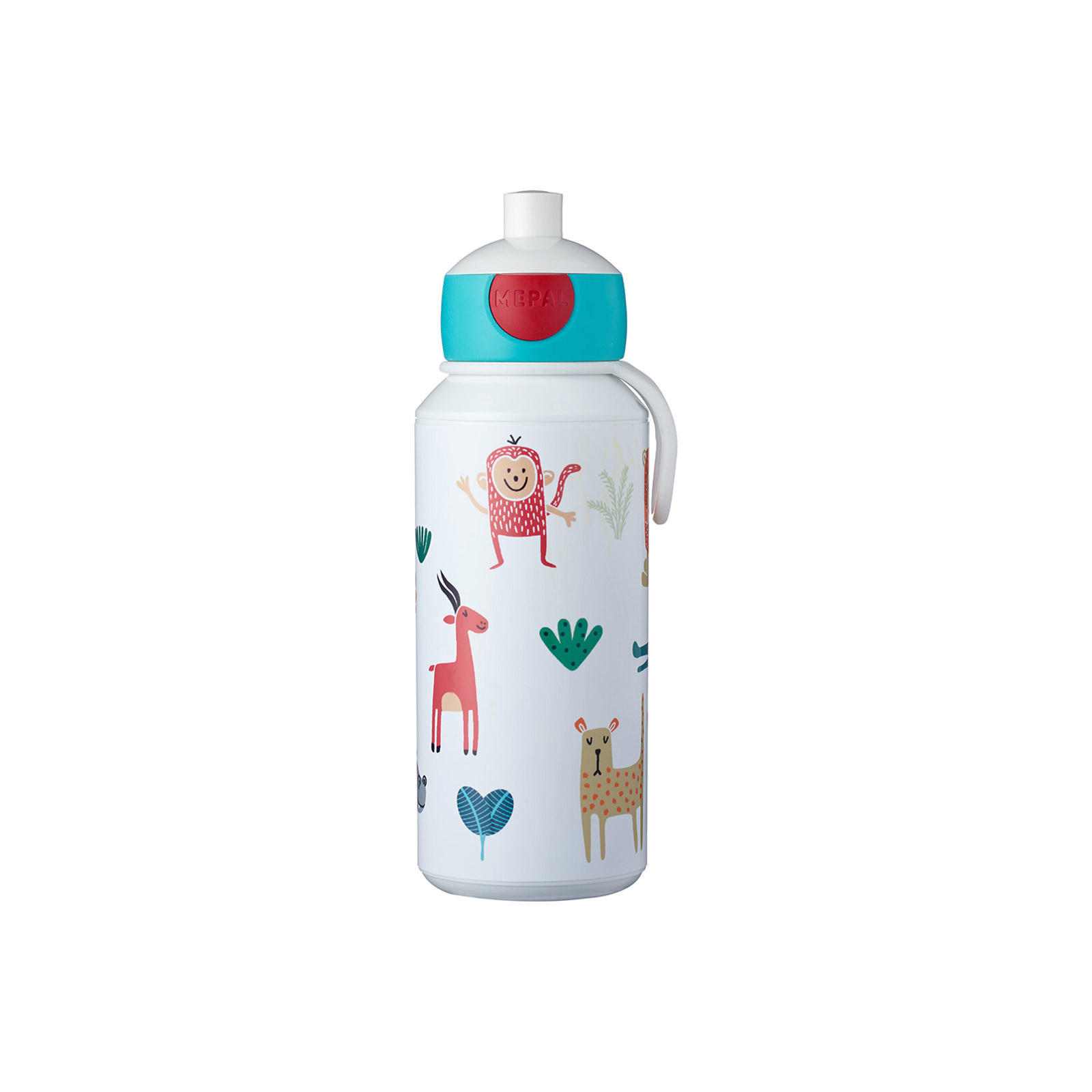 TRINKFLASCHE Campus Animal Friends 400 ml - Türkis/Multicolor, Kunststoff (0.4L) - Mepal