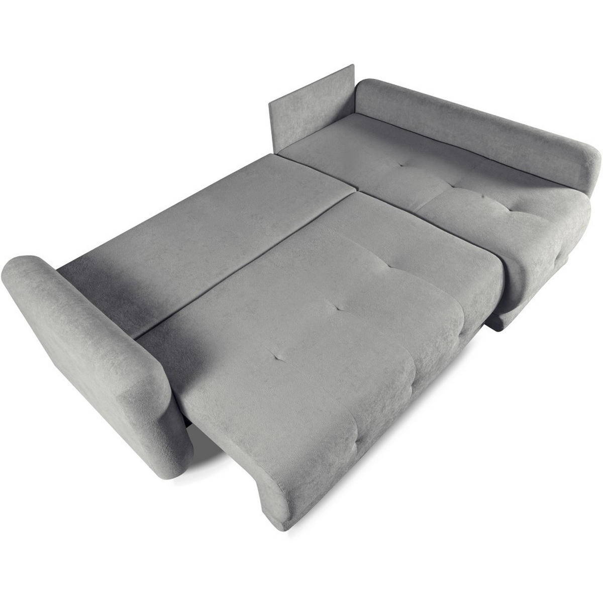 ECKSCHLAFSOFA Vero mit Bettkasten, universelle Ottomane, Grau - Schwarz/Grau, Textil (239/153cm) - Beautysofa