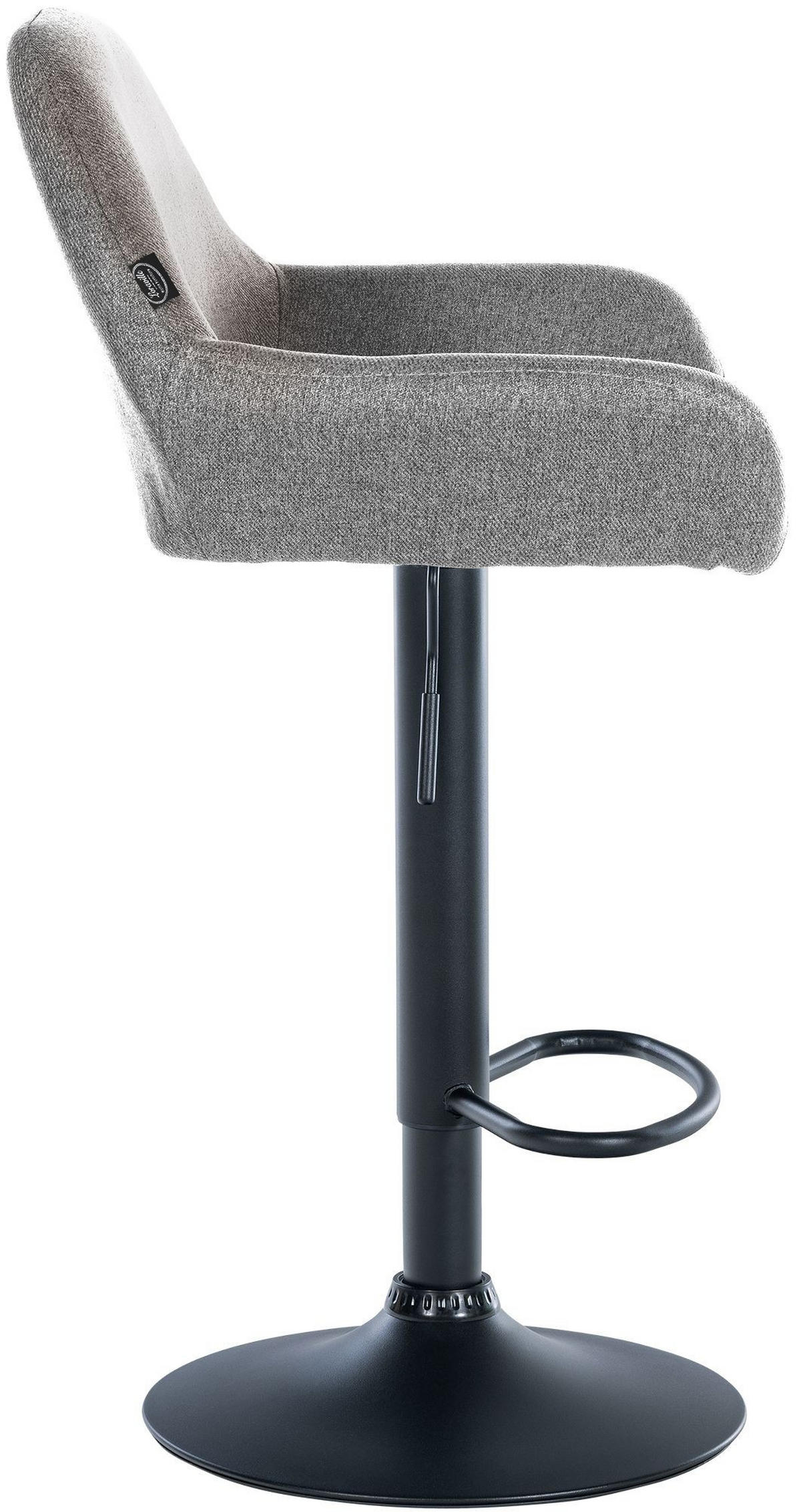 BARHOCKER Braga Stoff 89-109x51x52 cm grau - Grau, Textil (51/89/52cm) - furnicato