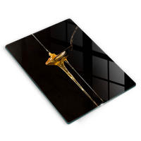 GLASPLATTE 40x52 cm Teelöffel Honig - Multicolor, Glas (40/52cm) - Wallfluent