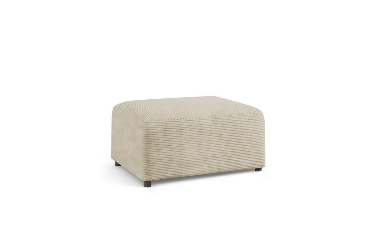 POLSTERHOCKER Megan In Poso - Creme, Holzwerkstoff/Textil (100/45/91cm) - Fun Möbel