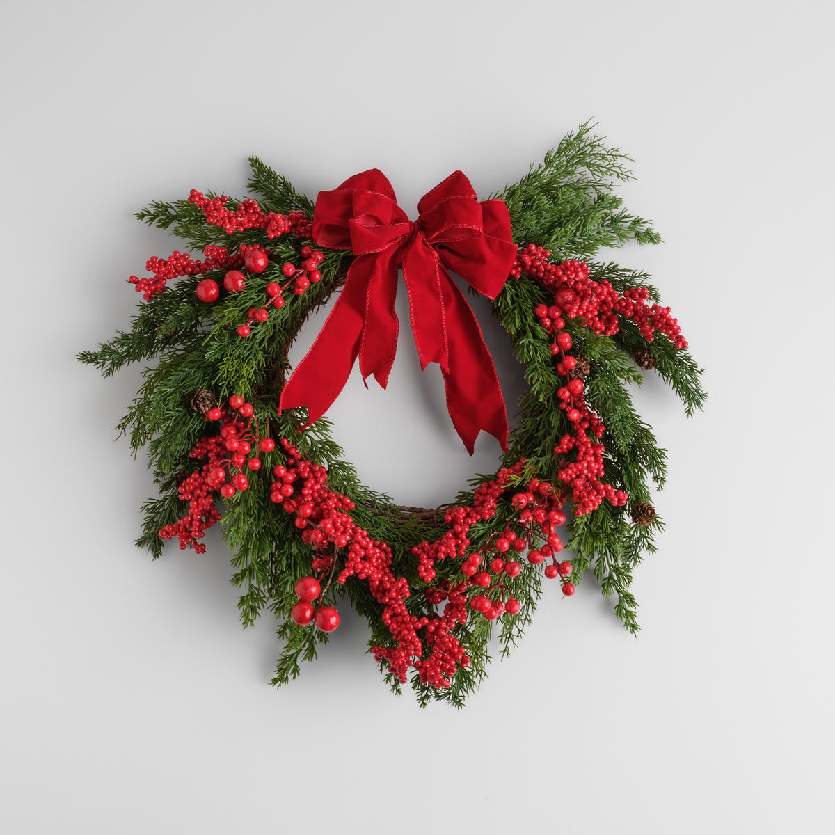 WEIHNACHTSKRANZ Inge, Ø60cm - Rot, Kunststoff (60/18/60cm) - home&you