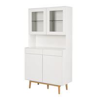 BUFFET - Weiß - Eichefarben/Weiß, Holzwerkstoff (100/190/45cm) - home24
