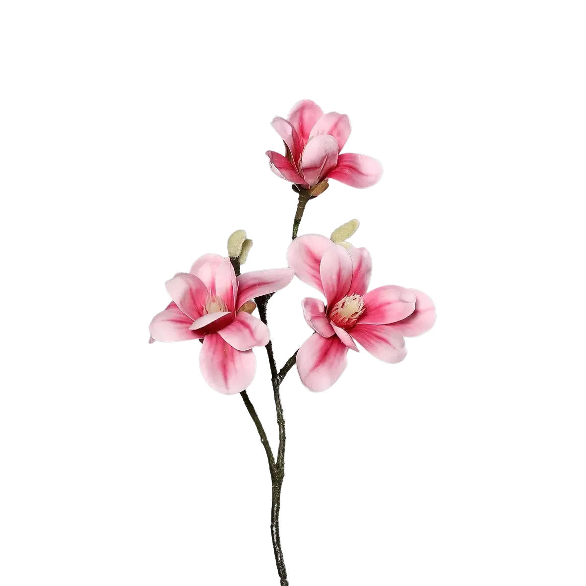 KUNSTPFLANZE Künstliche Magnolien - Herta 40 cm - Rosa, Kunststoff (40cm) - aplanta