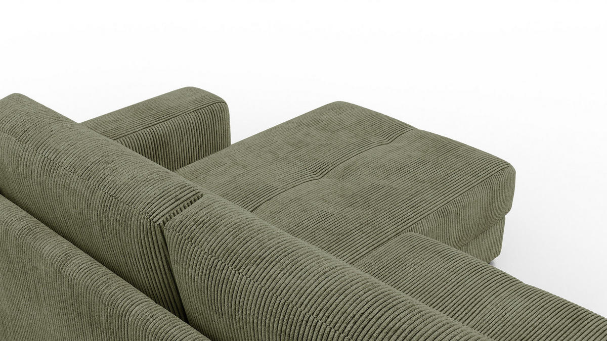 ECKSOFA OLI 4-Sitzer rechts, olivgrün - Olivgrün, Holz/Textil (295/172cm) - Courtois Laville