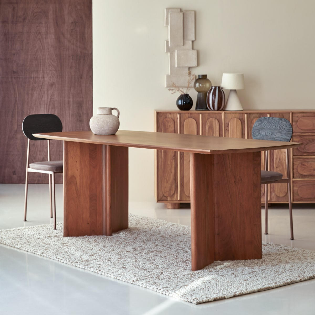 TISCH Suzanne Braun aus Akazie - Braun, Holz (90/200/75cm) - Tikamoon