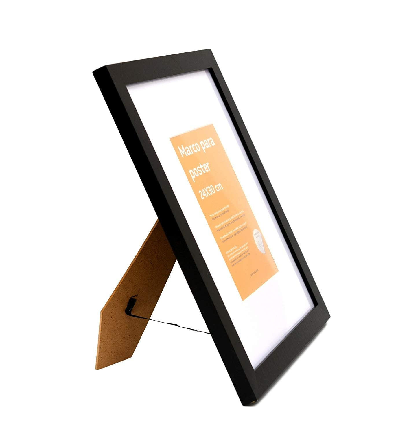 RAHMEN Set mit 10 aus MDF und Acrylglas Schutz und Aussteller für Fotografien, Bilder, Poster, Gemälde, Dekoration für Haus Farbe Schwarz A4 - Schwarz, Holz (21/3/29.7cm) - Nacnic