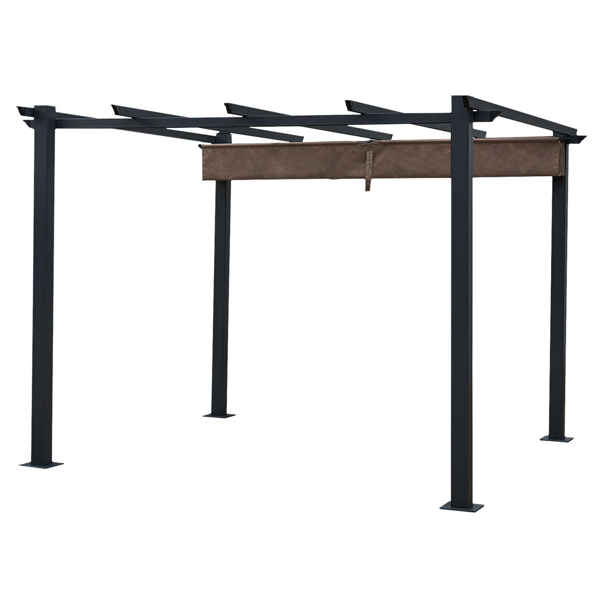 PERGOLA Cassis Taupe 300/300 cm - Braun, Textil (298.5/221.5/305cm) - Happy Garden