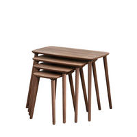 SATZTISCH Luci 4-teilig Nussbaum - Nussbaumfarben, Holzwerkstoff (40/70/55cm) - Habitat Garten