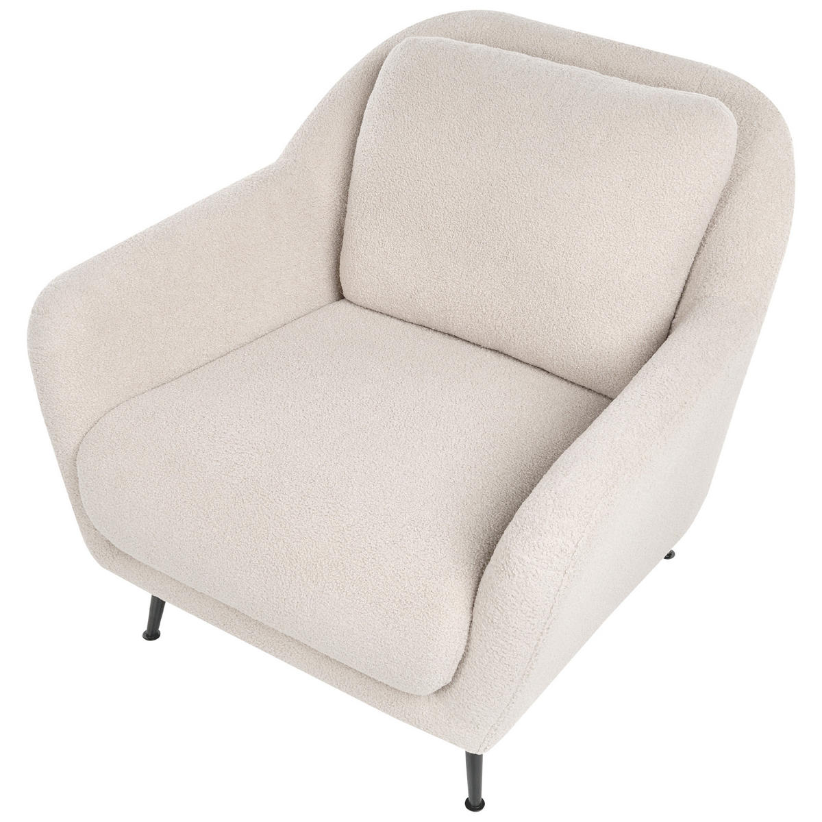 SESSEL Bouclé Beige Eiby - Beige, Textil (84/80/90cm) - Beliani