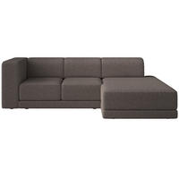 ECKSOFA Novals L-Form, 4-Sitzer, rechts 278 cm - Schwarz/Braun, Holz/Kunststoff (168/278cm) - Selsey