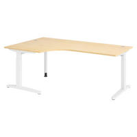 SCHREIBTISCH Serie-XB 120/200/74 cm in Ahornfarben/Weiß - Ahornfarben/Weiß, Holzwerkstoff (120/200/74cm) - bümö