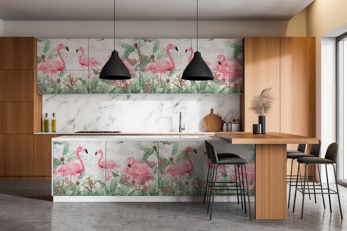 MÖBLAUFKLEBER 100x50 cm rosa - Grau, Kunststoff (100/50/0.1cm) - Wallfluent