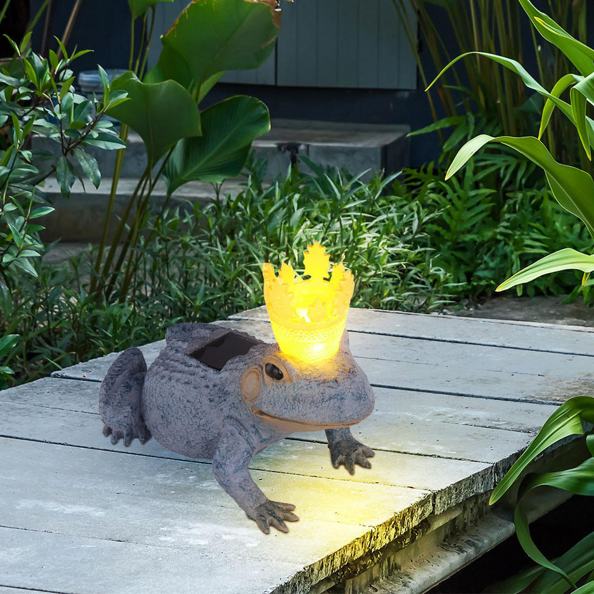 LED AUSSENLEUCHTE Steinoptik Grau 2er Set - Grau, Kunststoff (13.5/11.5/19.5cm) - Globo Lighting