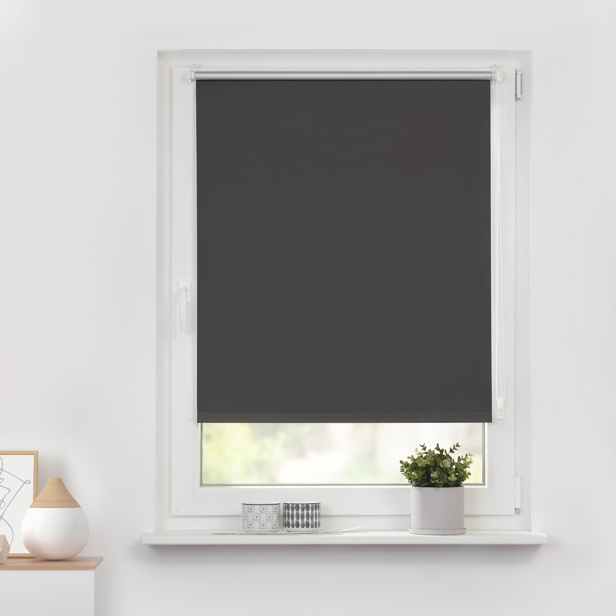 THERMO-ROLLO KLEMMFIX, OHNE BOHREN, VERDUNKELUNG - Anthrazit, Kunststoff (40/150cm) - Lichtblick Original
