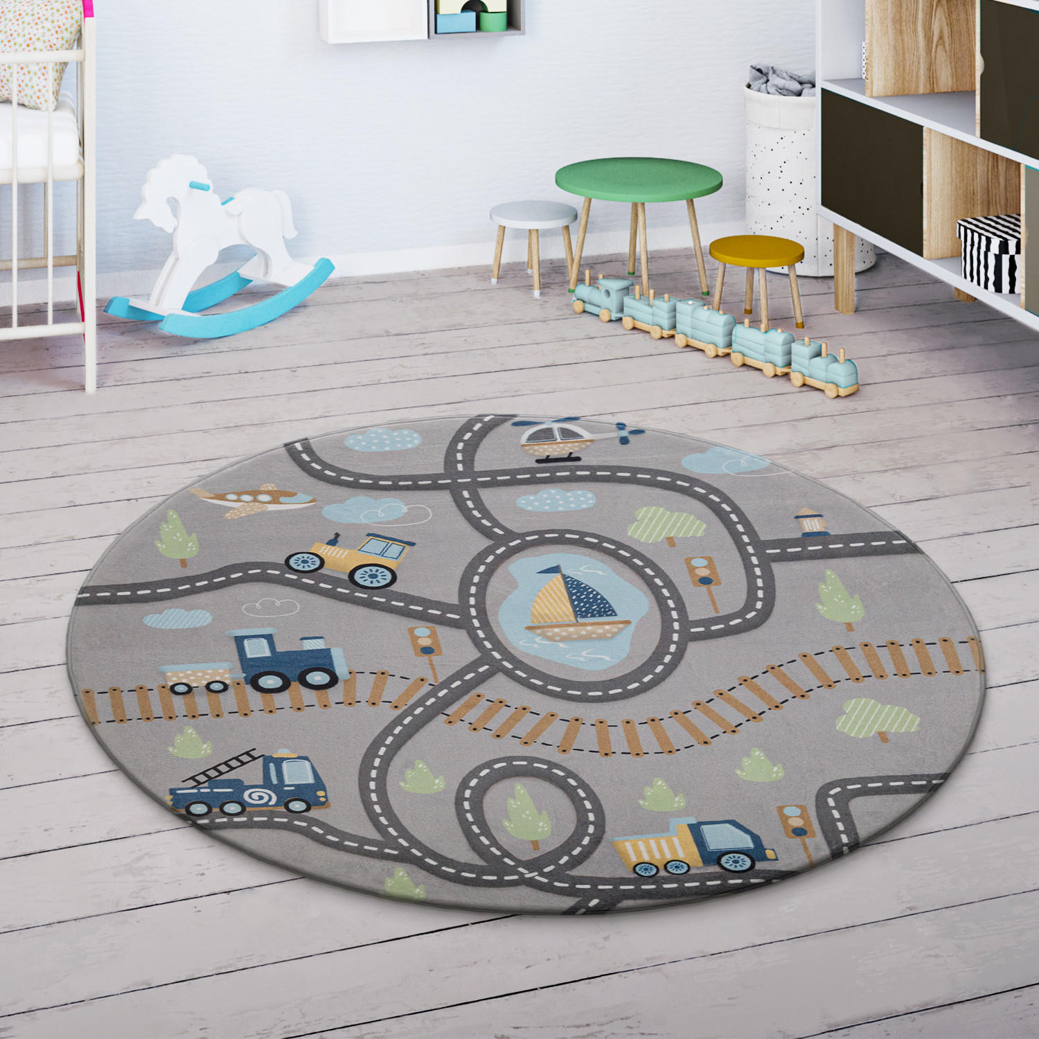 KINDERTEPPICH 120/120 cm Chicos 562 - Grau, Textil (120/120cm) - Paco Home