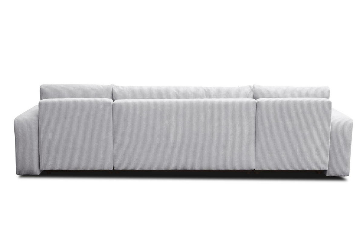 WOHNLANDSCHAFT LUNA U-FORM mit Schlaffunktion und Bettkasten (Hellgrau) - Hellgrau, Textil (312/83/142cm) - VENASI MÖBEL