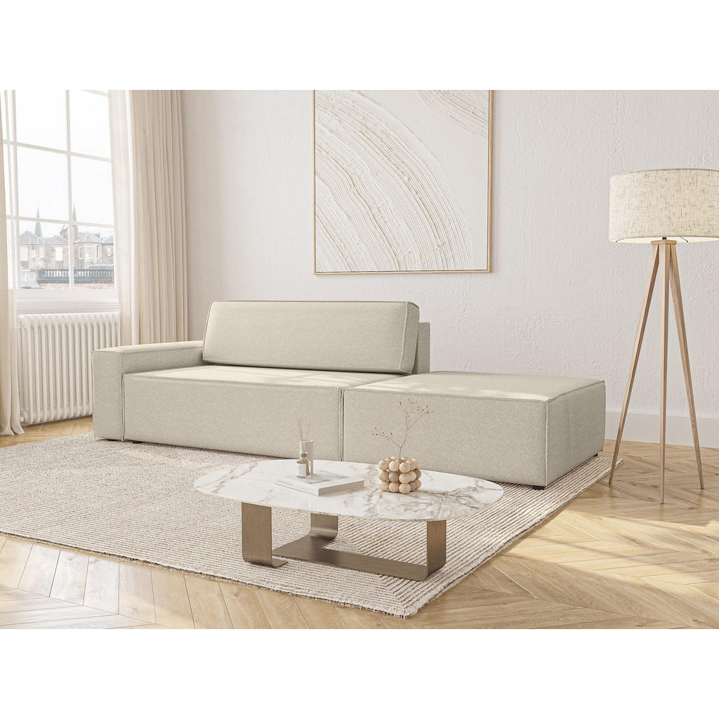 Thumbnail - Fedve Schlafsofa, Beige, Textil, L-Form, 263x70x100 cm, Wohnzimmer, Sofas & Couches, Schlafsofas