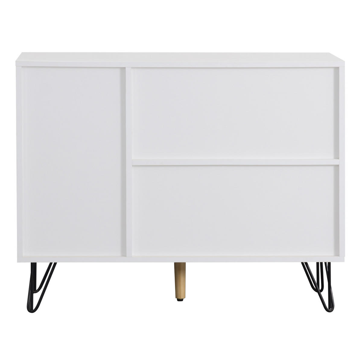 SIDEBOARD aus MDF/Spanplatte in Weiß und Holzoptik, mit Schublade, 90/30/71,5 cm, Weiß und Holzoptik - Naturfarben, Holzwerkstoff (30/71.5/90cm) - Redom