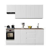 KÜCHENZEILE 260 cm – Aspen KA1-M260 - in Weiß/Hochglanz - Weiß, Holz (260/212/47cm)