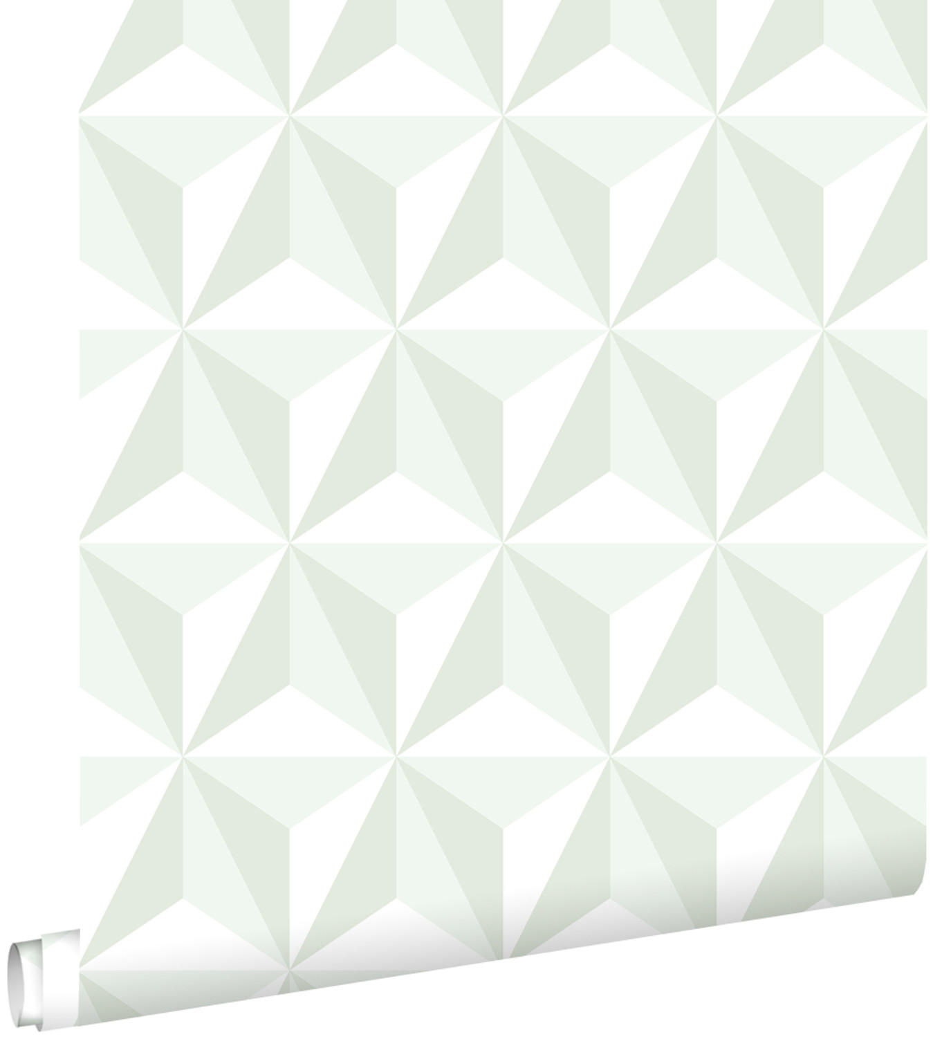 TAPETE 3D-Muster 53 cm x 10.05 m - Grün, Papier (53/0.1cm) - ESTAhome