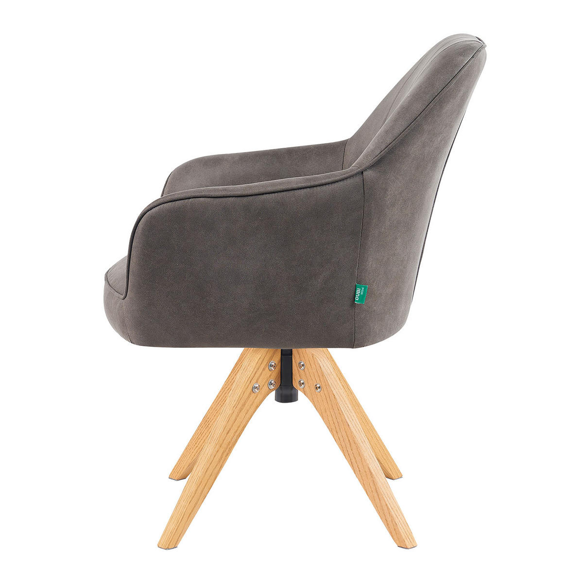 ARMLEHNSTUHL Mika-Noah - Honigeiche/Taupe, Eichenholz/Holz (60/87/65cm) - DUBI Möbel