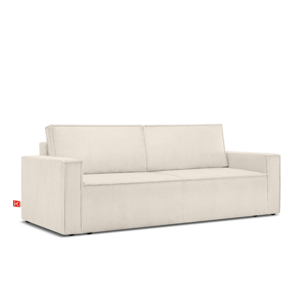 Thumbnail - Konsimo® Schlafsofa, Ecru, Textil, 228x89x101 cm, FSC 100%, Hergestellt in Europa, Wohnzimmer, Sofas & Couches, Schlafso...