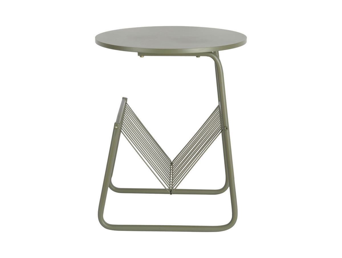 BEISTELLTISCH Riqueza - Grün - 40/40/49 cm - Grün, Metall (40/40/49cm) - Leitmotiv