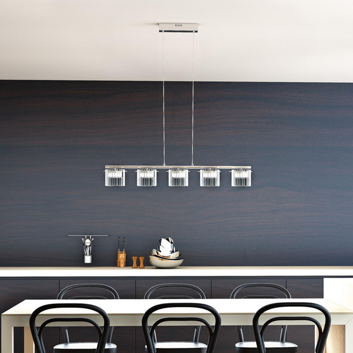 PENDELLEUCHTE ESTRA V Weiß 25 W - Weiß, Metall (30/30/120cm) - Rendl