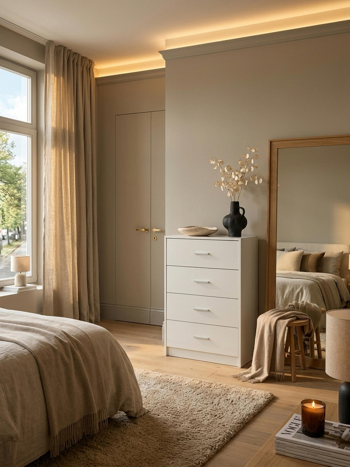 KOMMODE – Hochglanz, 4 Schubladen - Weiß, Holz/Metall (60/90/30cm) - KADIMA DESIGN